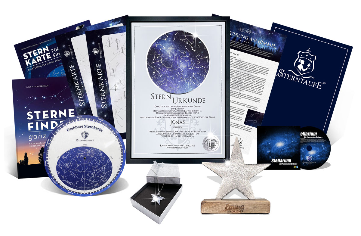 Sterntaufe - Sternpaket mit Zubehör